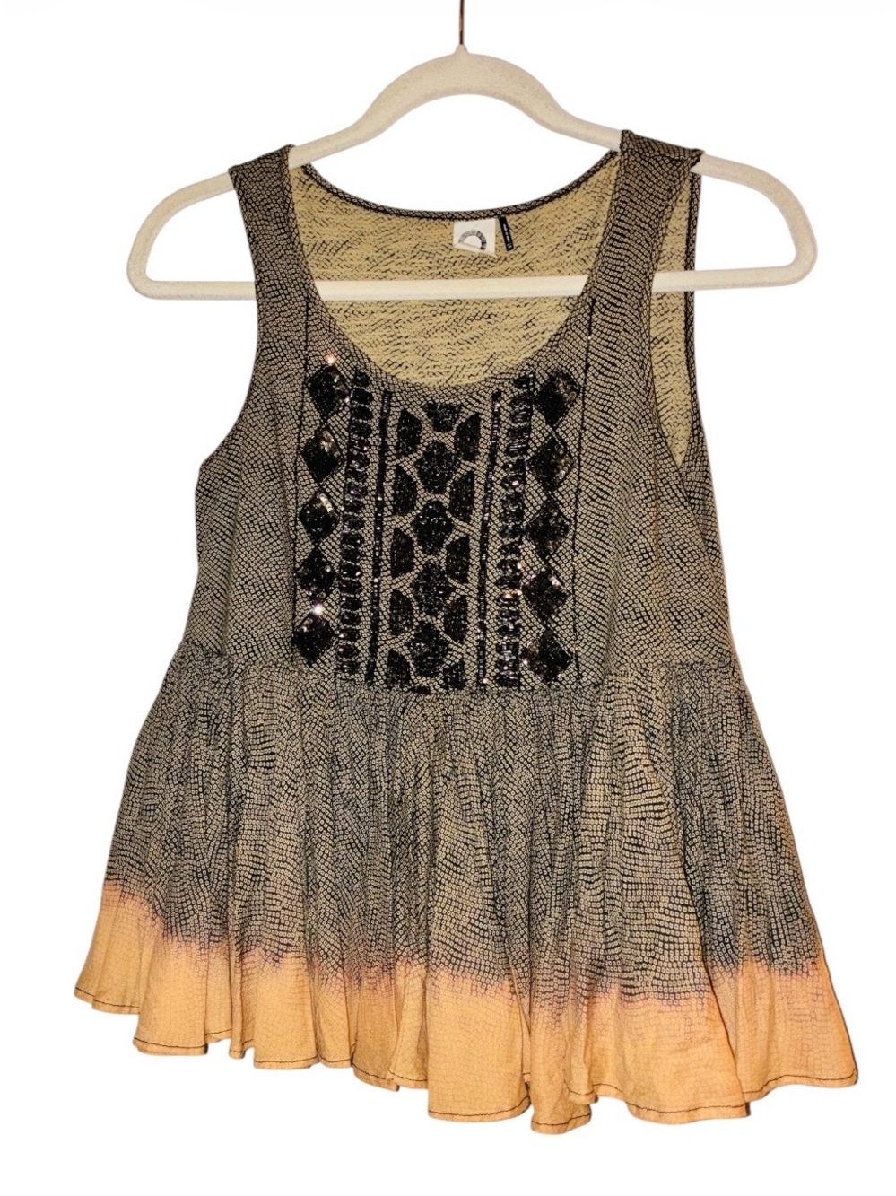 NWT Anthropologie Akemi + Kin Anaphora Peplum Swing Top Sz XS
